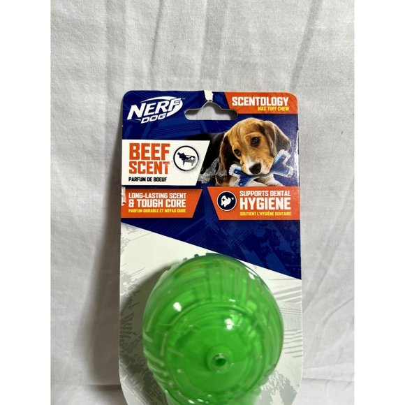 NERF Dog Scentology Beef Scent Toy Green NWT - Picture 2 of 4